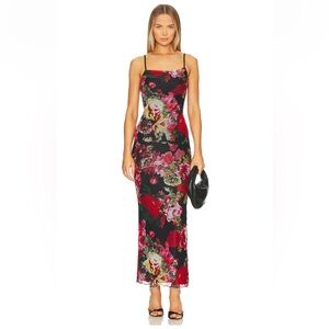 Molly Maxi Dress in black floral